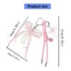 Lovely Heart Keychain Bows Keyring Braided Rope Bag Charm Bag Pendant Ornaments Car Keychain Decorations