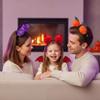 Creative Halloween Bat Wing Pom Pom Headband Monster Eyeball Hair Hoop Funny Cosplay Gift for Friends Families