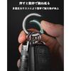 [TIMULTI] round shape carabiner key ring Fashionable Made of titanium lightweight small size one touch storage Load capacity 20Kg (Titanium) Gray *2
