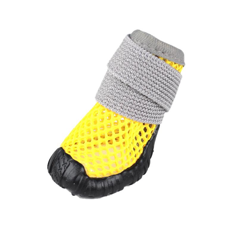 New Pet Shoes Spring and Summer Hollow Breathable Elastic Soft Sticky Not Off Shoes Wear-resistant Soft Bottom Non-slip Small Dogs