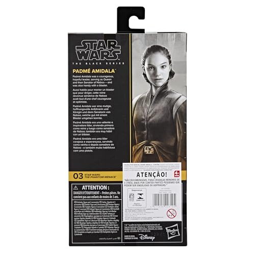 Hasbro Star Wars Black Series Padm? Amidala, Star Wars: The Phantom Menace Collectible 15cm (6-inch) Action Figure, Ages 4+, G0025, Authentic