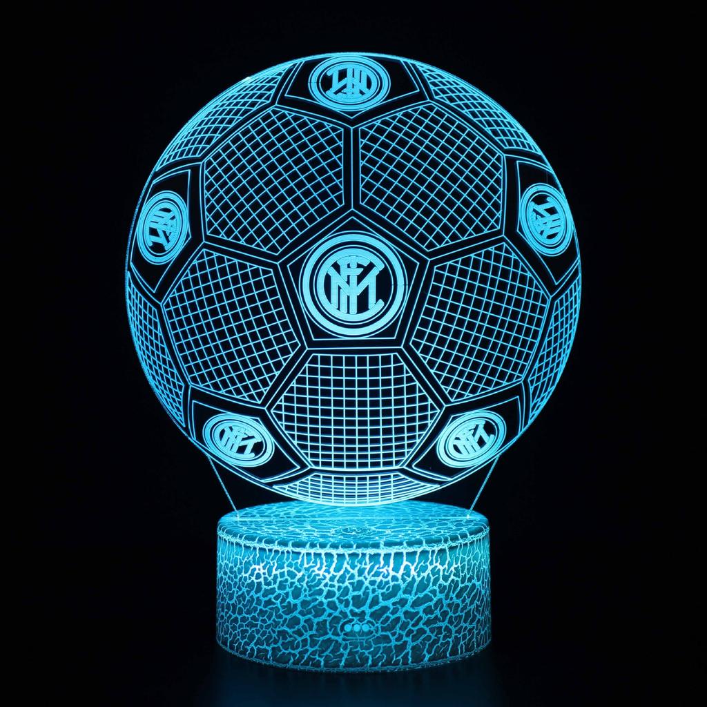 Five Major Leagues Football Club Team Standard 3D Night Light LED Colorful Touch Remote Control Night Light