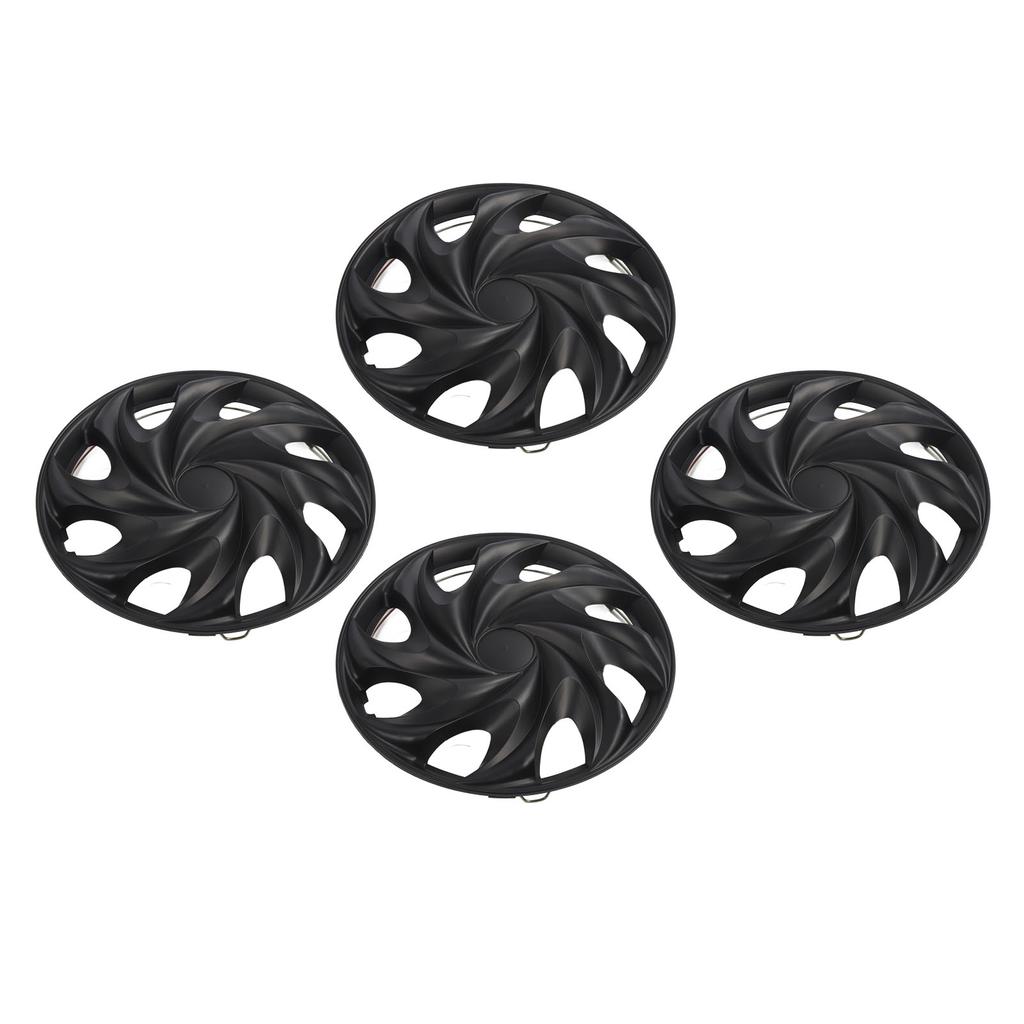 4 szt. Pokrowce na obręcze kół 15 cali Stylowy wygląd Ochronne Czarne Wytrzymałe Kołpaki Pokrowce na koła do Większości Samochodów Ciężarowych Vanów