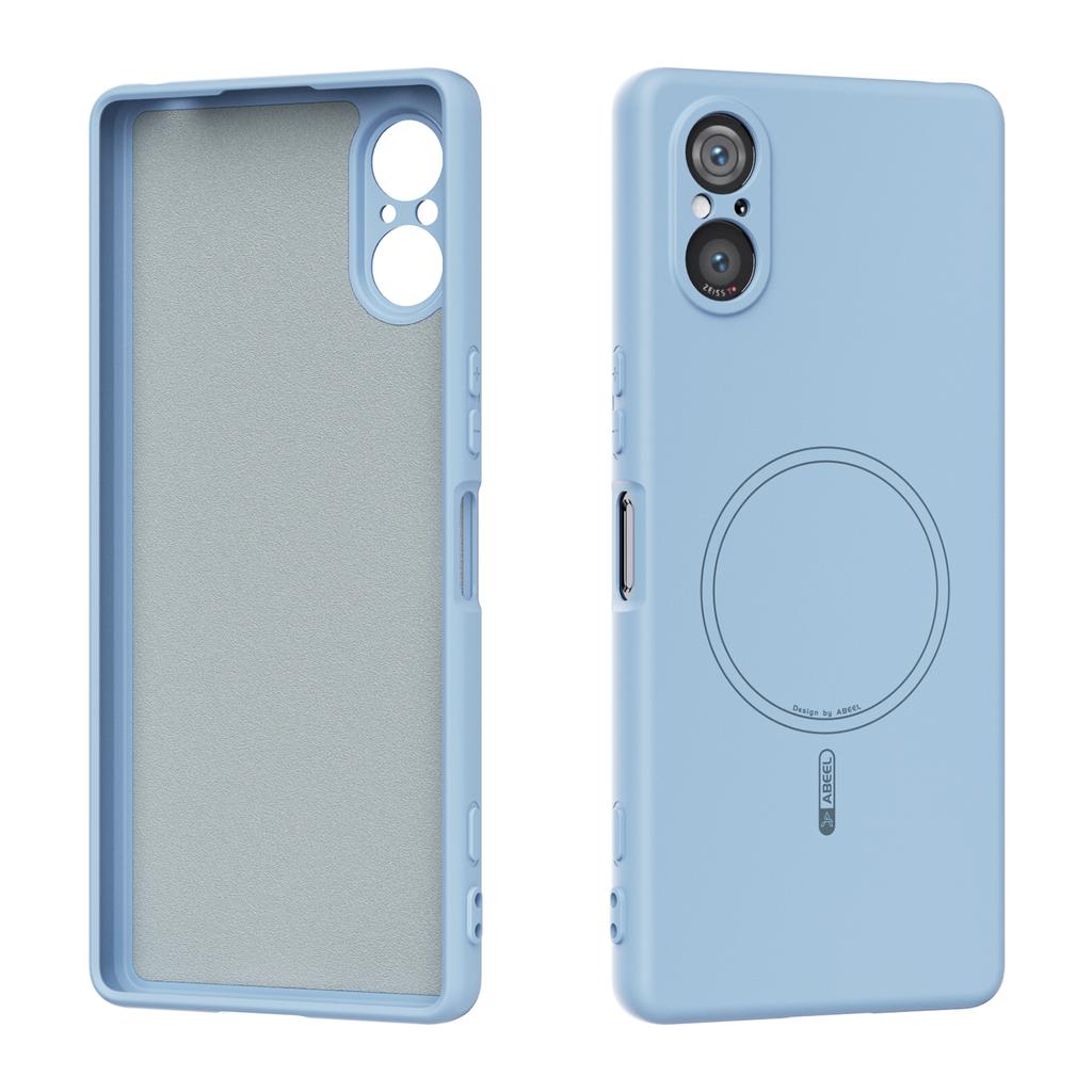 ABEEL For Sony Xperia 5 V Magnetic Case Skin Touch Liquid Silicone Phone Back Cover