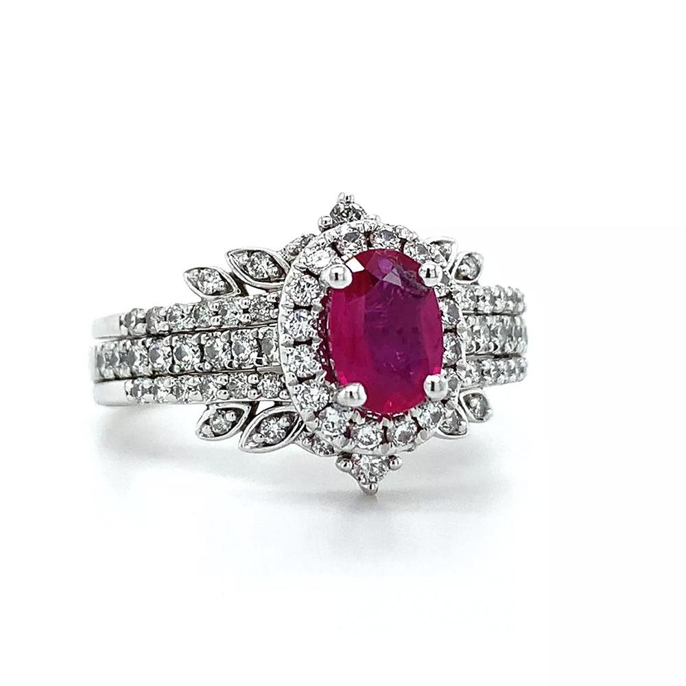 

Bohemian Style 3pcs Stackable Set Rings Red AAA Zircon Women s Ring Set copper Plated Wedding Jewelry Gift 10