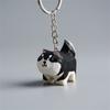 Animal Pendant Carved Dog Pendant Akita Husky Dog Keyring Ornaments Wood Carved Keychain  Bag Charm