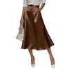 Elegantes Satin-Midikleid in A-Linie für Damen, fließend und schmeichelhaft