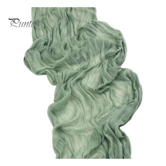 Aleer de masă pentru petrecere de nuntă Tifon în stil boem Plis de culoare uni rezistentă la pete Reutilizabil Protecție pentru masă Decorație de bal pentru banchet