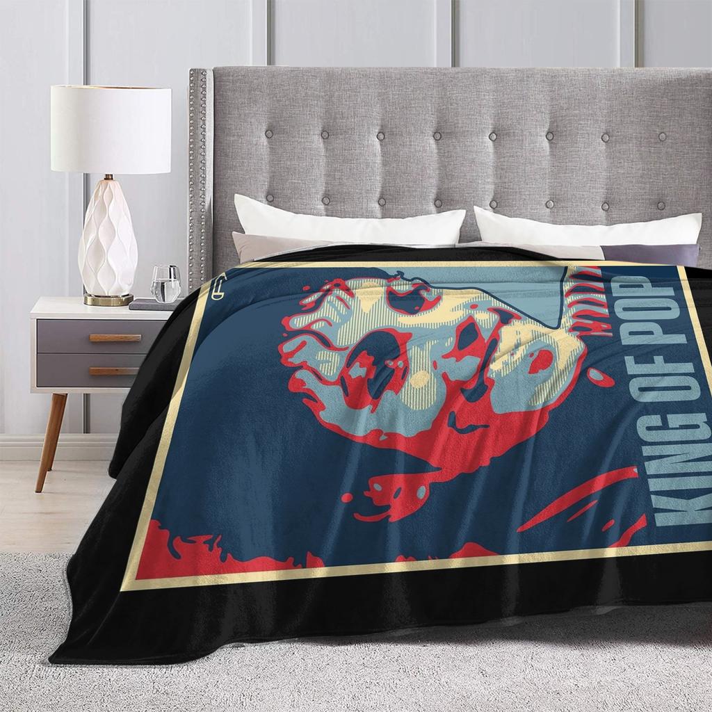 King of Pop Michael Jackson Blankets Flannel Winter Multi-function Warm Throw Blanket for Home Travel Bedding Throws