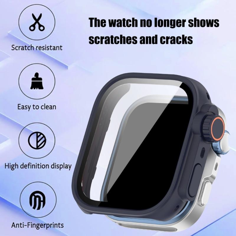 Smartwatch Shell PC Glass Antidust Case Guard For Watch Fit 4 Screen Protector Frame Shell Safe Quick To Attach & Detach