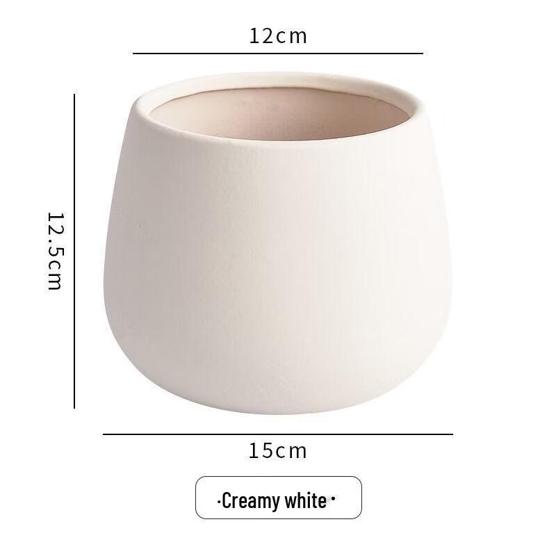 Modern Ceramic Flower Pot with Tray
