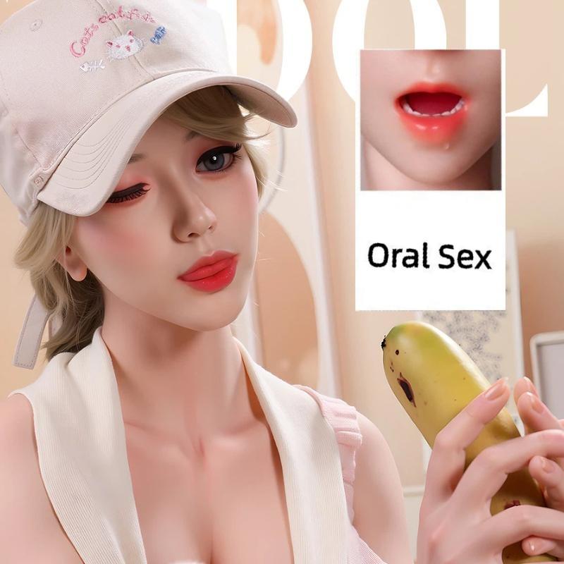 Männlicher Sexpuppenkopf mit Mund und Zunge Perfektes Make-up Masturbationsbecher Erotisches Erwachsenen-Sexspielzeug