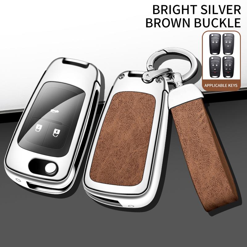 New Zinc Alloy Leather Car Key Case Cover Protector For Buick Chevrolet Cruze Aveo Trax Opel Astra Corsa Meriva Zafira Antara J