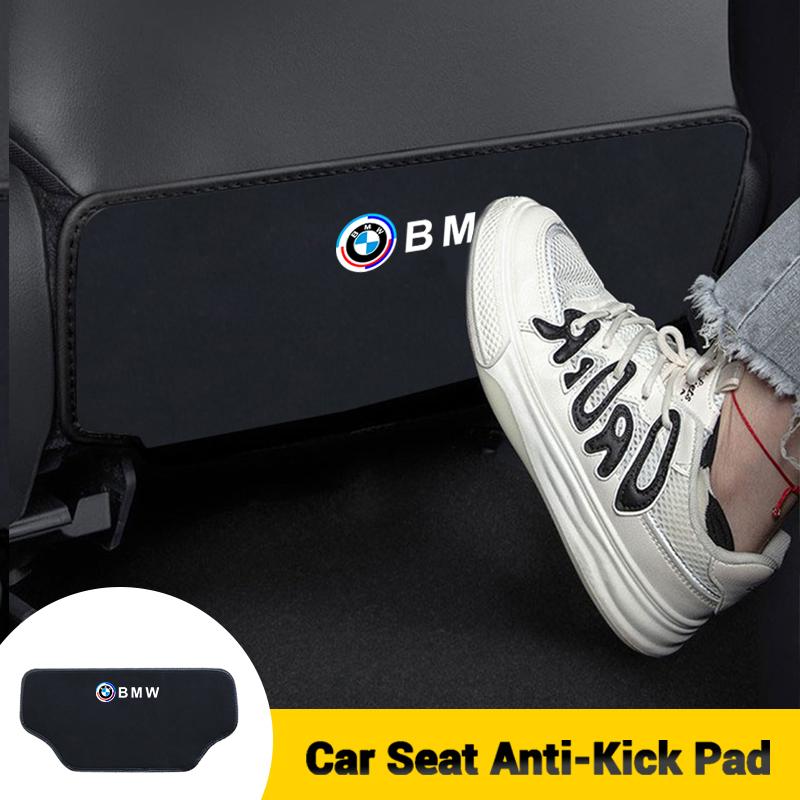 Fur Leather Car Seat Back Protector Cover Mat Anti-Kick Cushion For BMW 50th Anniversary 1 3 5 7 series E83 F16 E70 Accessories