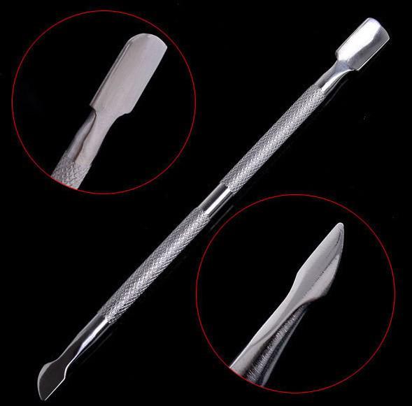 Double-Headed Stainless Steel Cuticle Pusher & Pick for Manicure