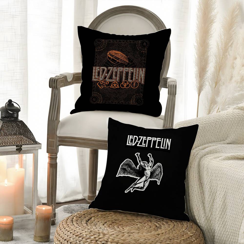 L-Led Z-Zeppelins Pillow Case Sofa Short Plush Double-Sided Hd Printing Room Home Office Gift Cushion Cover