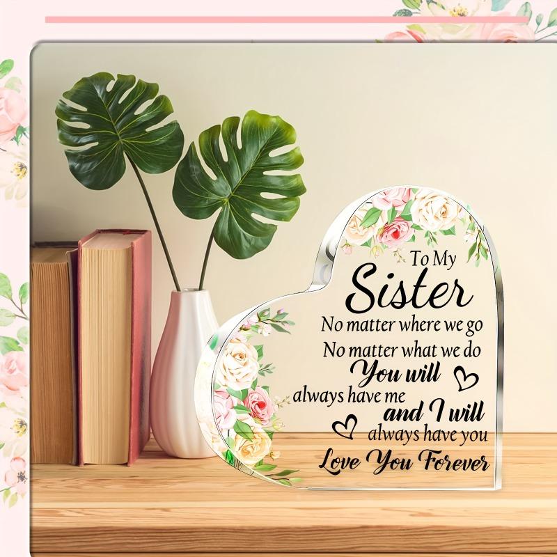 2D Flat, Heart-Shaped Acrylic Desk Decor Plaque, Ideal Gift for Birthdays, suitable for wall decoration, porch, room, villa, accents Home, Hallway, or