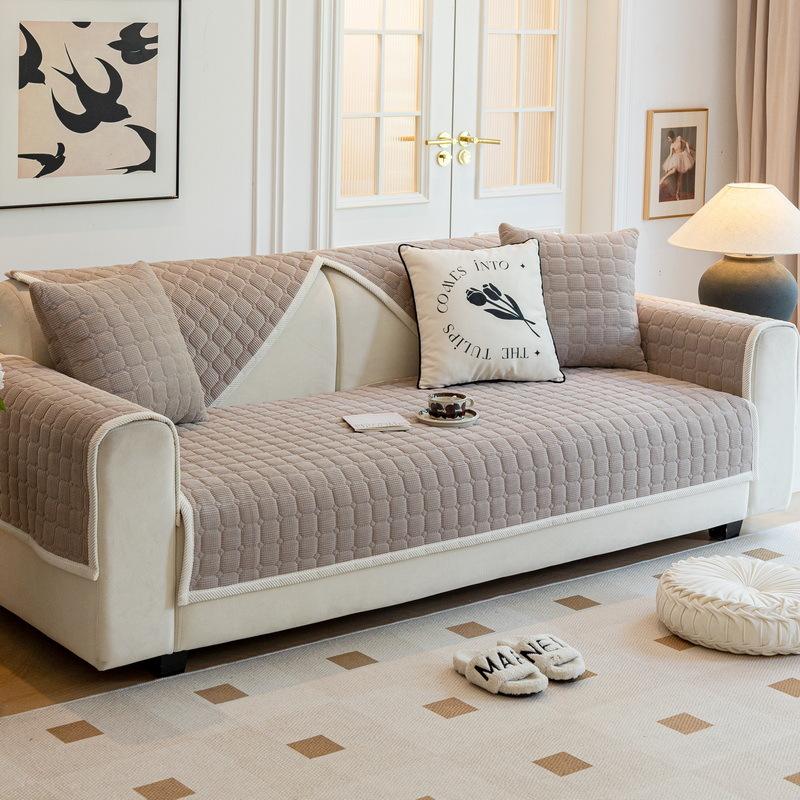 Corduroy sofa cushion autumn and winter  new four-season universal non-slip seat cushion winter cover cloth towel simple cover