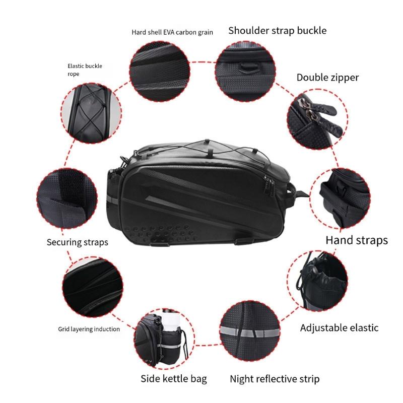 Bicycles Rear Seats Bag Bike Trunk Panniers Bag Cycling Luggage Carriers Pouch Backseat Storage Saddles Shoulder Bag
