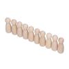 10pcs Wooden Peg Figures Children"s Painted Graffiti Wood Dolls for Kids DIY Art Craft