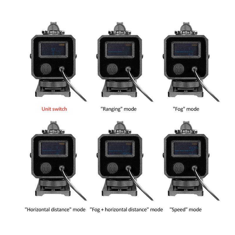 FIRE WOLF Mini Laser Infrared Scope Rangefinder For Hunting Shooting Distance Angular Velocity Meter Tactical Scope Installed