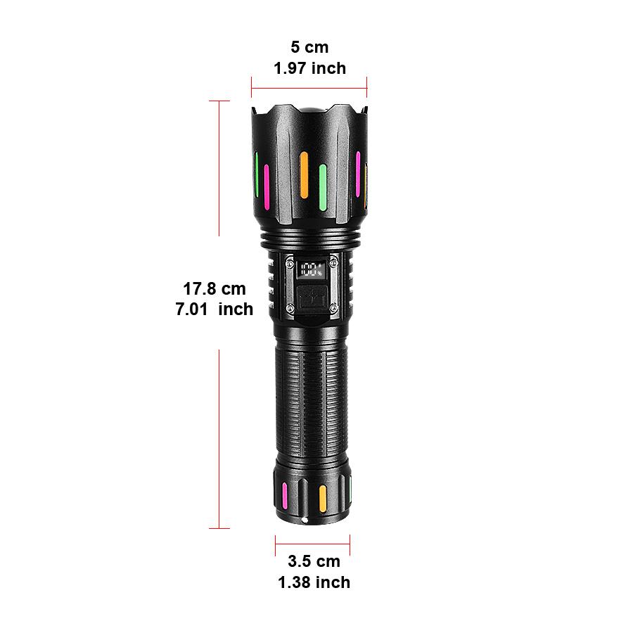 Super Bright Flashlight Portable Rechargeable LED Lamp Zoom Lantern Waterproof Outdoor Lights For Fishing
