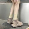 Kleine Schneestiefel Damen Winter Neue Reifensohle Kurze Stiefel Innere Höhenverstellung Rutschfest Warm Baumwollschuhe Mao Mao Schuhe