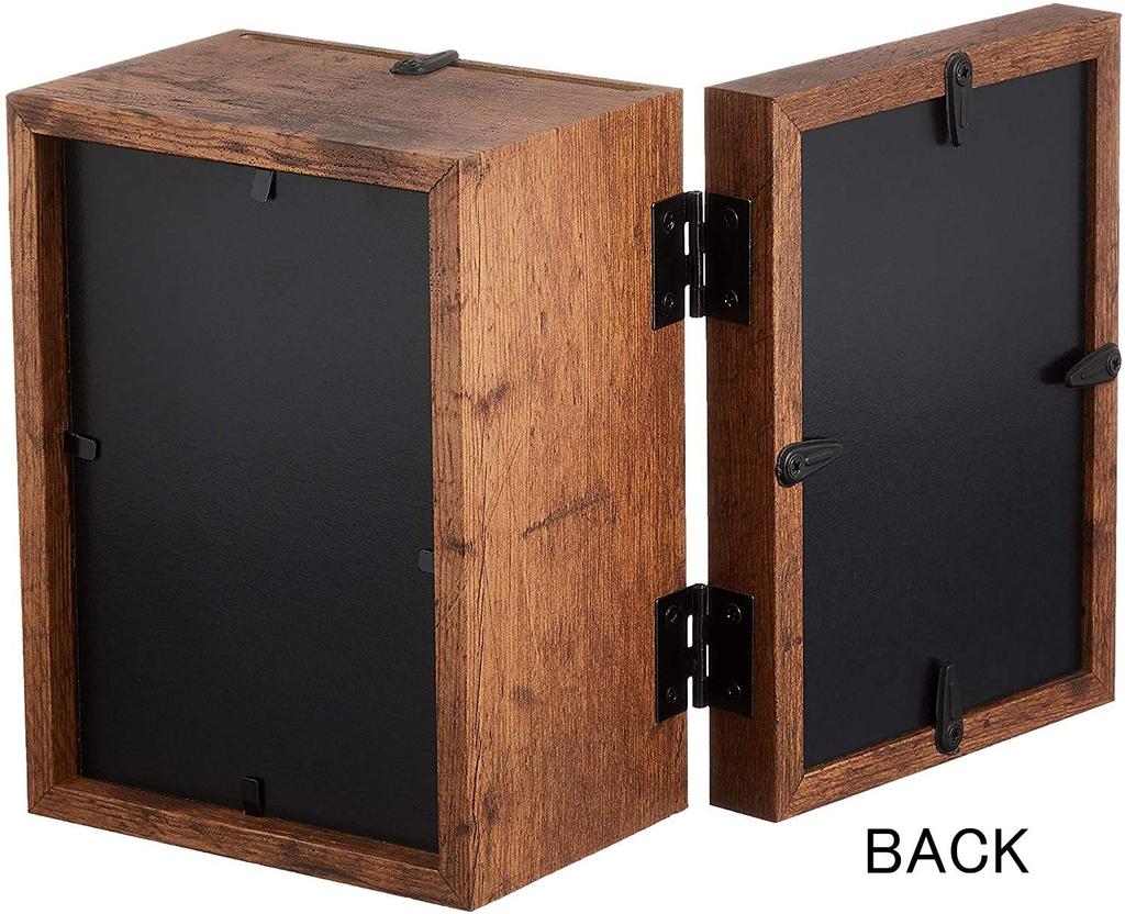 Maruwa Boeki Photo & Craft Box, Vertical, Brown, 4008451-02, Wood Grain Finish, for Photo Frames, Small Items, and Miscellaneous Goods