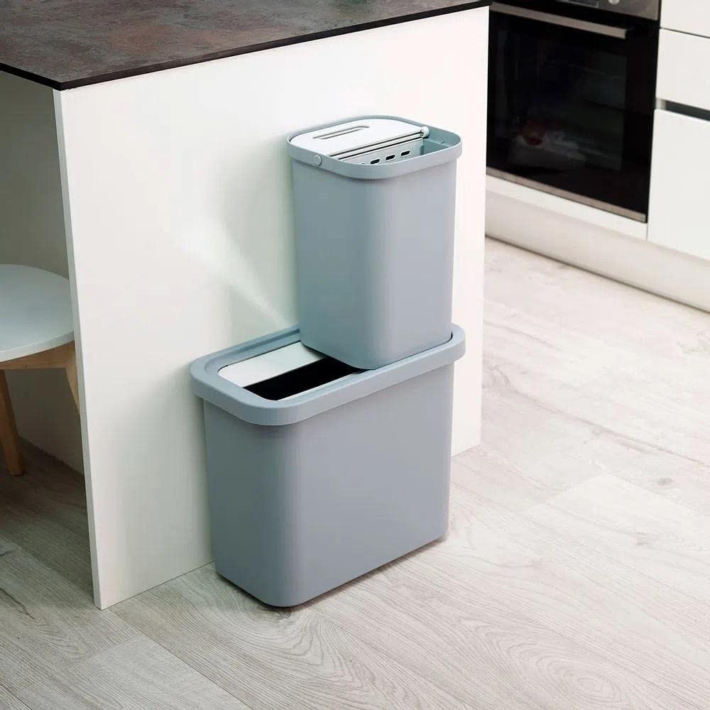 Joseph Joseph Trash Can Recycling Caddy & Collector Set, Blue, 46L, GoRecycle, Polypropylene, 30112 [Authentic]