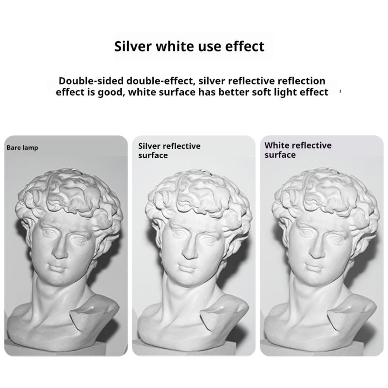 Adjustable Elasticity Strap Flash Diffuser Reflector Double Sided Bounce Reflector Photography Light Bounce Accessories