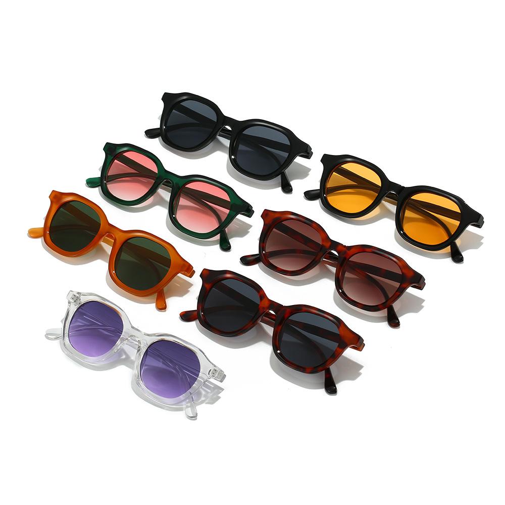 Retro Oval Sunglasses Stylish Minimalist Round Shades for Women Men Fashion Eyewear