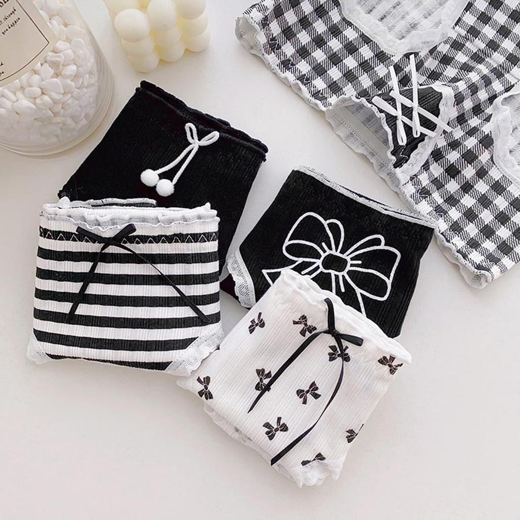 AZBESCZ Thong Panties Bikini Natural Breathable and Stretchy Women's [Cotton, Skin-Friendly, Smooth, Sexy] Low-Rise Panties, Women's Underwear,