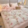 2026 New A-Class Cartoon Cream Puff Cotton Lace Four-Piece Student Bedding Set