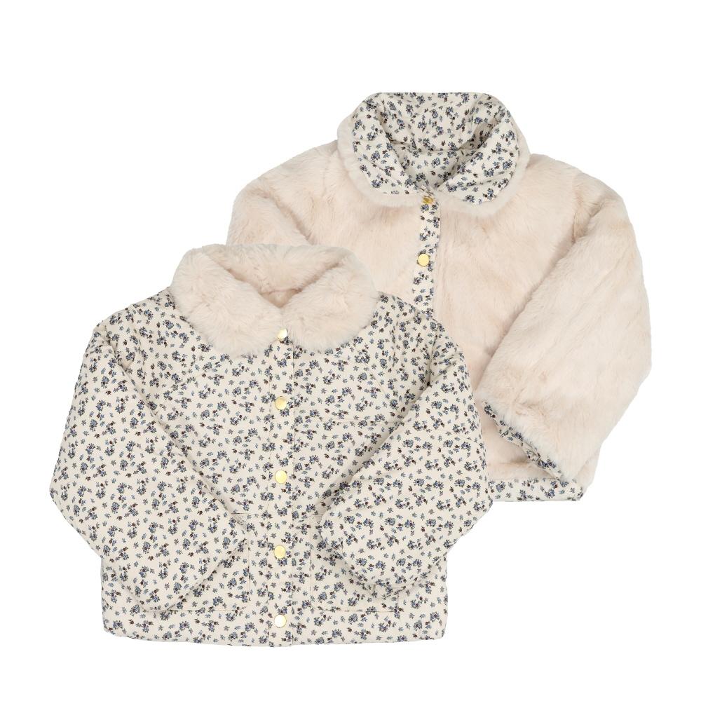 

Louis Misha Child Jacket Floral Reversible Padding Gri W25 R0084 GRI-W25-R0084 (8A)