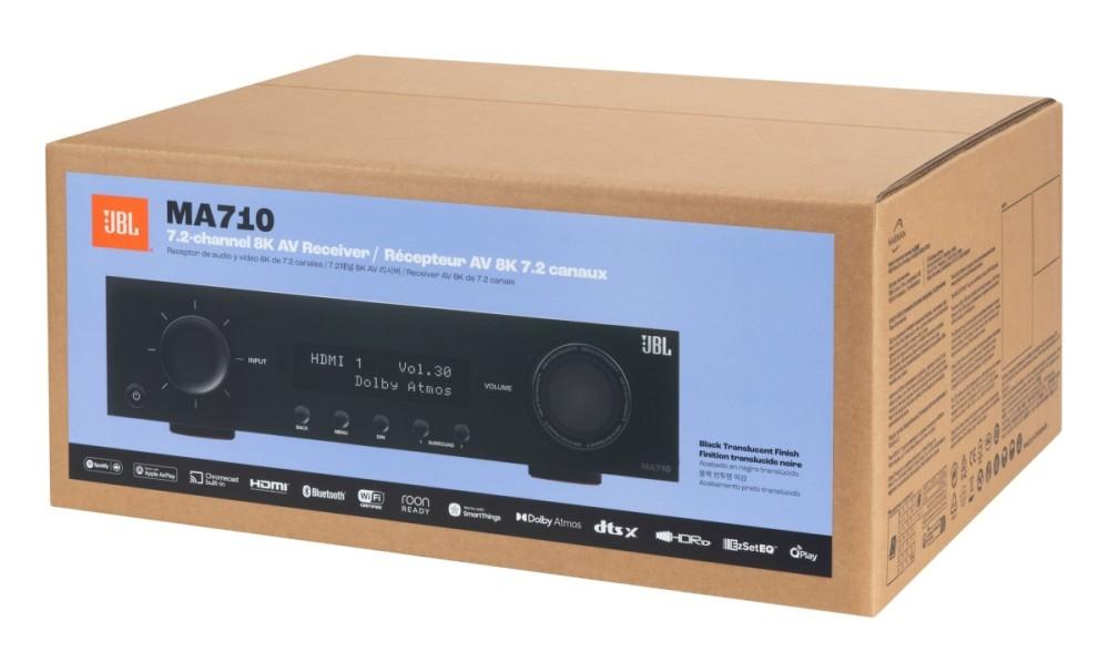 JBL MA710 SÍŤOVÝ 7.2 KANÁLOVÝ AV RECEIVER DOMÁCÍHO KINA 110 W 8K Wi-Fi Bluetooth Dolby Atmos, JBL by HARMAN