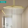 12 Inch Rain Shower Head SUS304 Stainless Steel Ultra Thin Square Fixed Overhead Shower Easy Clean Nozzle Bathroom Fixture