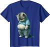 Cute Funny Fat Cat Art Design Fat Kitten Cat Lover T-Shirt for UnisexLovely Short Sleeve Graphic Cotton T Shirt