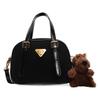 Retro handbag women's 2025 autumn and winter new contrasting color fashion bowling bag shoulder bag