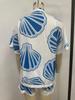 Spot 25 Summer Casual Fashion V-Neck Print Short Sleeve Homewear Set