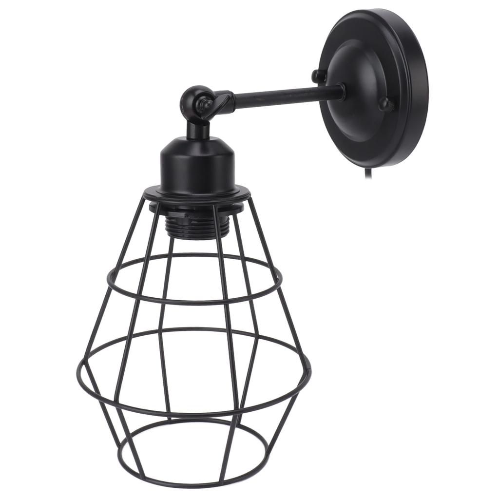 Farmhouse Wall Light Fixtures Industrial Wall Mount Vintage Bedside Light Cage E27 E26 Lamp Holder