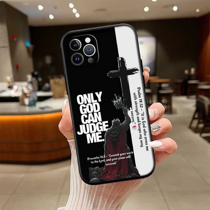 UP14 Bible verse Jesus Cross New High-End Shell Phone Case for OPPO A3 Pro A72 A74 A76 A77 A77S A78 A79 A94 A95 A18 A40M A58