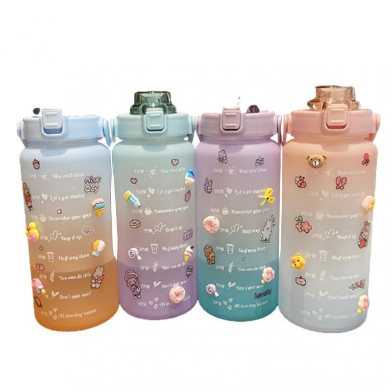 2000ml Capacity Large Drinking Bottle Sports Mug Outdoor Portable Bottles Water