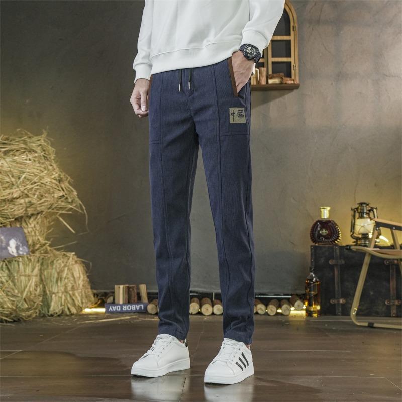 

Men s clothing autumn and winter new straight men s business casual pants men s thickened warm trend comfortable green men s trousers 40