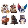 Animal History Resin Ornament American Style Animal Figurine History Themed Patriotic Animal Sculpture for Home Office Desk