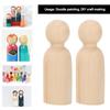 10pcs 75mm Male DIY Painting Dolls Wooden Children Painting Figure Toy Craft