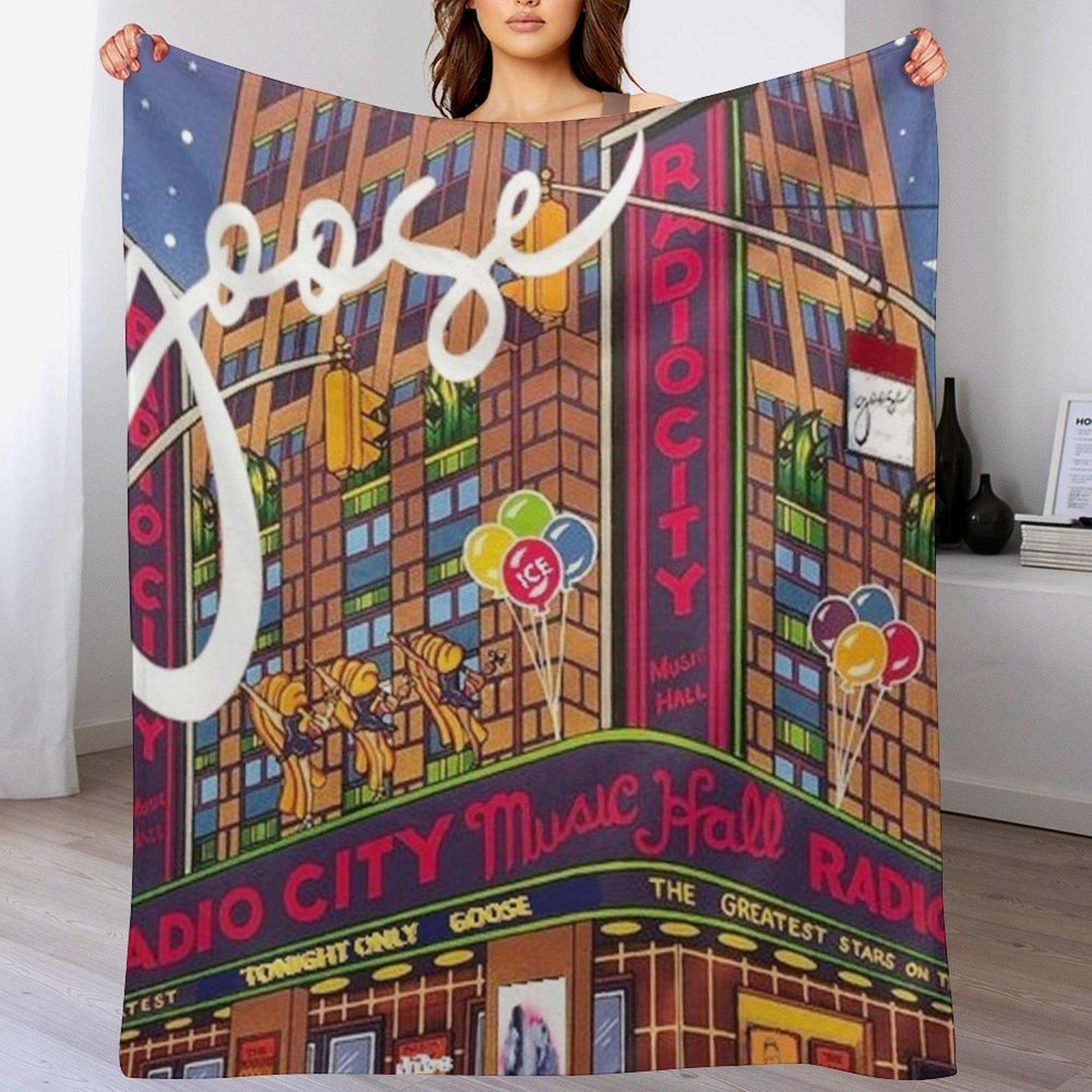 Radio City Goose Music Hall Throw Blanket Warm Comfortable Blanket Gift for Parents Friends 102x76cm(40x30in)