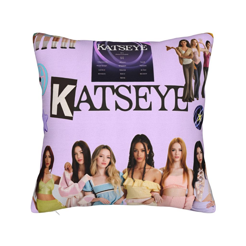 Katseye Kpop Musik Kissenbezug Benutzerdefinierter Kissenbezug Modischer Kissenbezug für Sofa Schlafzimmer Heimdekoration