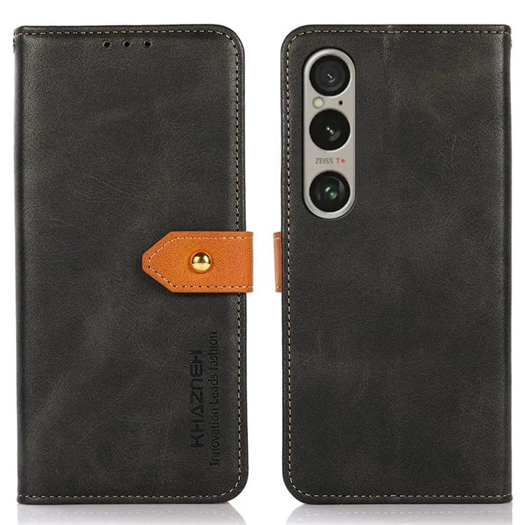 

For Sony Xperia 1 VI Case Magnetic Flip PU Leather Stand Cell Phone Back Cover - Black