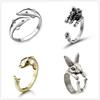 Süße Glückskatze Tierringe Partner Schmuck Verstellbare Fingerringe Für Männer Liebhaber Frauen Dame Mädchen Junge Männlich Valentinstagsgeschenk