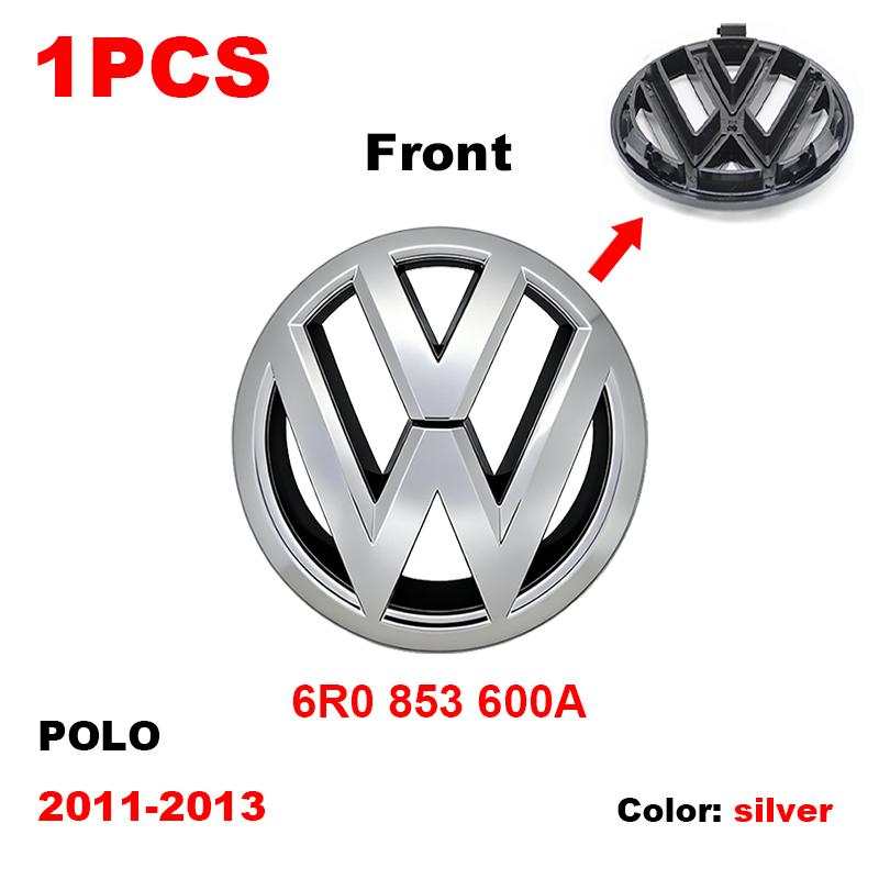 SVLHP1 For Volkswagen Polo 2011 2012 2013 6R0853600A ABS VW Car Front Logo Grille Badge Trunk Emblem Decoration Replacement Accessories